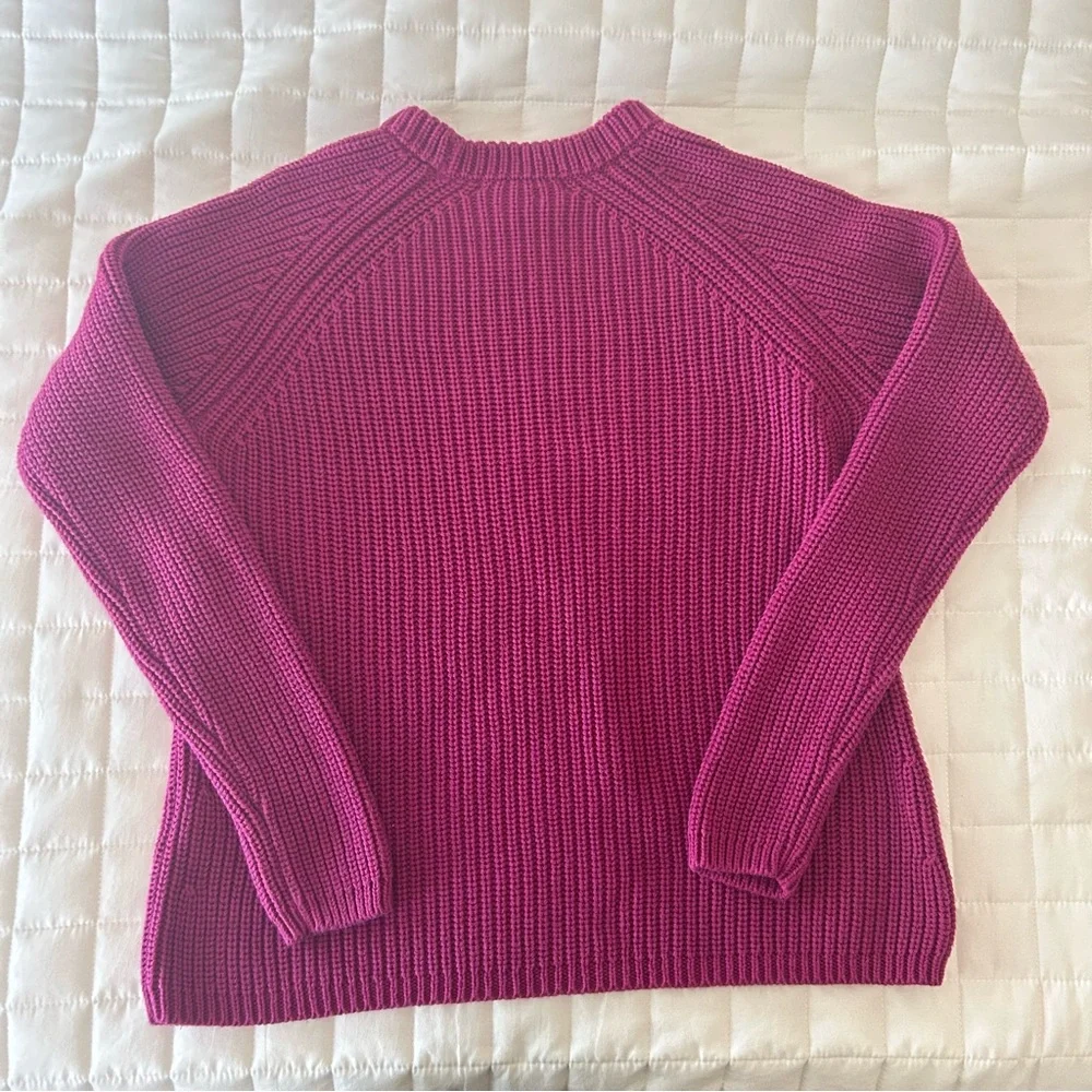 Quince Women's Crew Neck Sweater - Magenta - Picture 4 of 7
